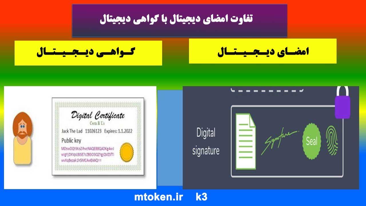 تفاوت امضای دیجیتال با گواهی دیجیتال